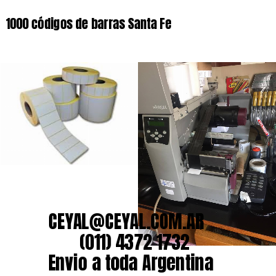 1000 códigos de barras Santa Fe
