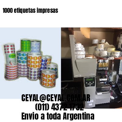 1000 etiquetas impresas