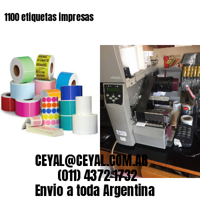 1100 etiquetas impresas