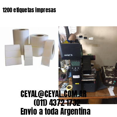 1200 etiquetas impresas