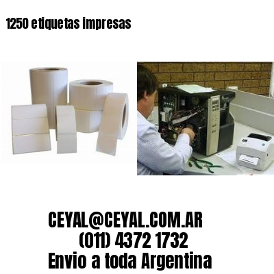 1250 etiquetas impresas