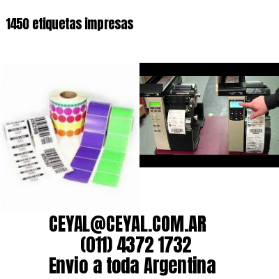 1450 etiquetas impresas