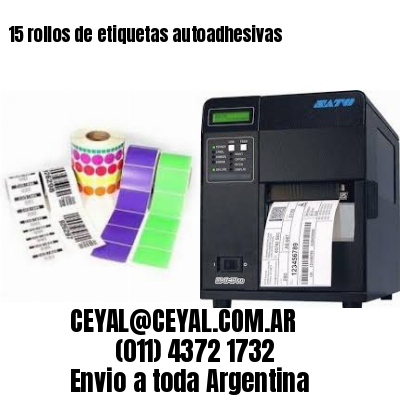 15 rollos de etiquetas autoadhesivas