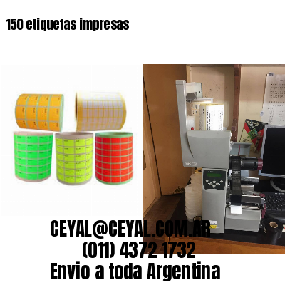 150 etiquetas impresas