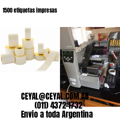1500 etiquetas impresas