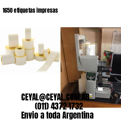 1650 etiquetas impresas