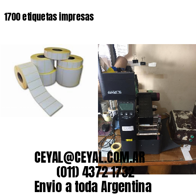 1700 etiquetas impresas