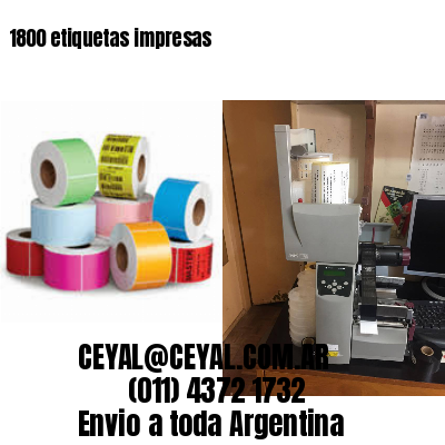 1800 etiquetas impresas