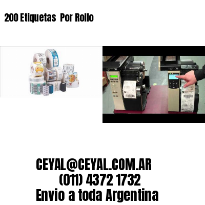 200 Etiquetas  Por Rollo