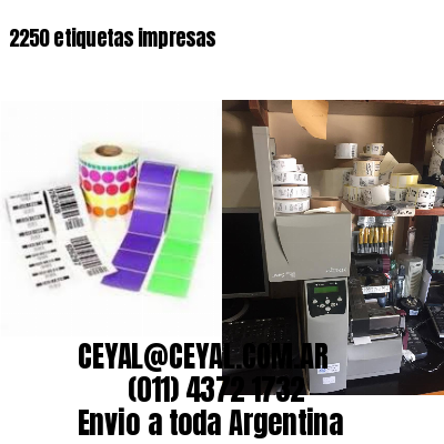 2250 etiquetas impresas