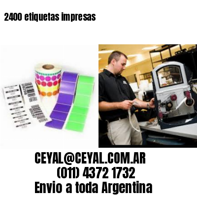 2400 etiquetas impresas