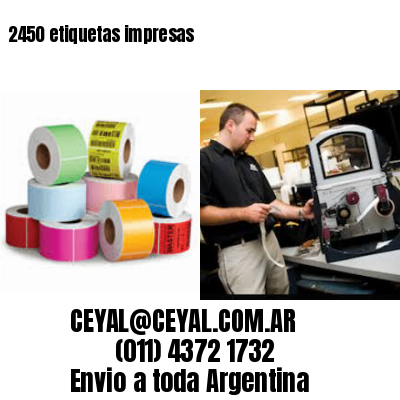 2450 etiquetas impresas