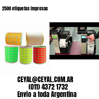 2500 etiquetas impresas