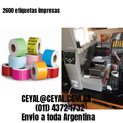 2600 etiquetas impresas