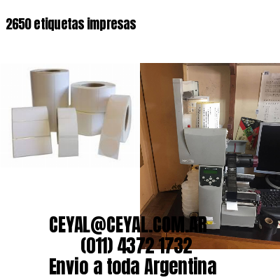 2650 etiquetas impresas