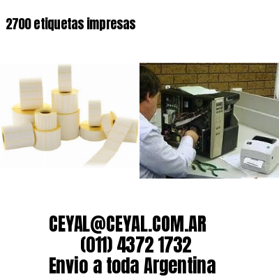2700 etiquetas impresas