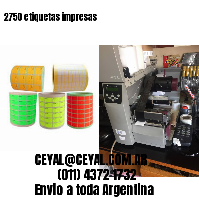 2750 etiquetas impresas