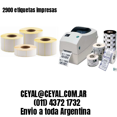 2900 etiquetas impresas