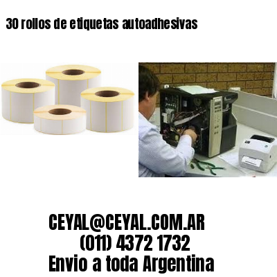 30 rollos de etiquetas autoadhesivas