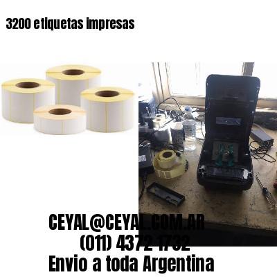 3200 etiquetas impresas