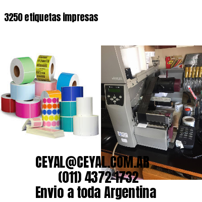3250 etiquetas impresas