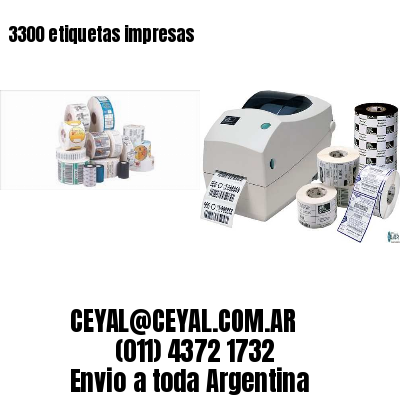 3300 etiquetas impresas