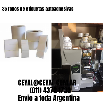 35 rollos de etiquetas autoadhesivas