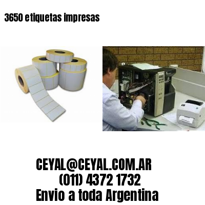 3650 etiquetas impresas