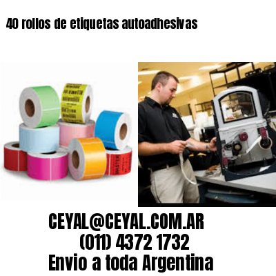 40 rollos de etiquetas autoadhesivas