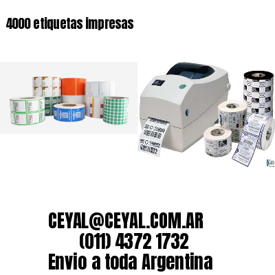4000 etiquetas impresas