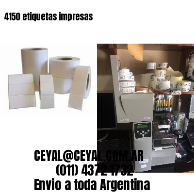 4150 etiquetas impresas