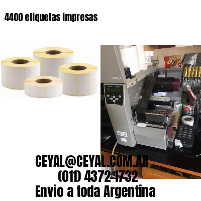 4400 etiquetas impresas