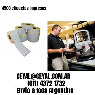 4500 etiquetas impresas