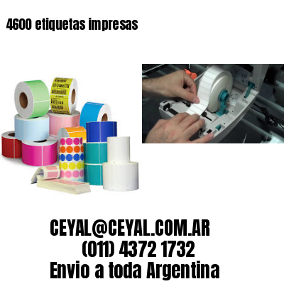 4600 etiquetas impresas