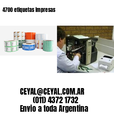 4700 etiquetas impresas