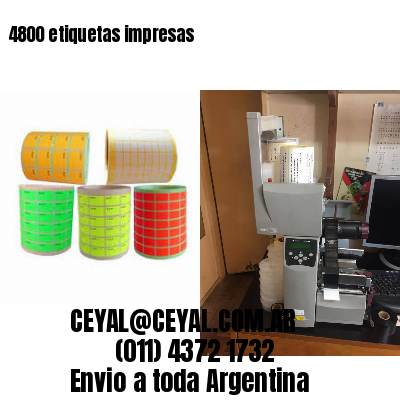 4800 etiquetas impresas