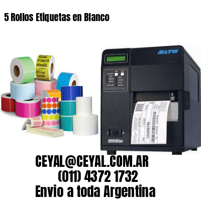 5 Rollos Etiquetas en Blanco
