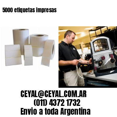 5000 etiquetas impresas
