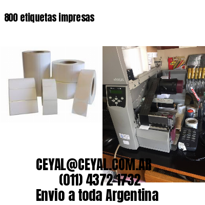 800 etiquetas impresas