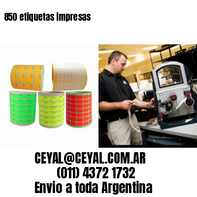 850 etiquetas impresas