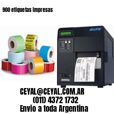 900 etiquetas impresas