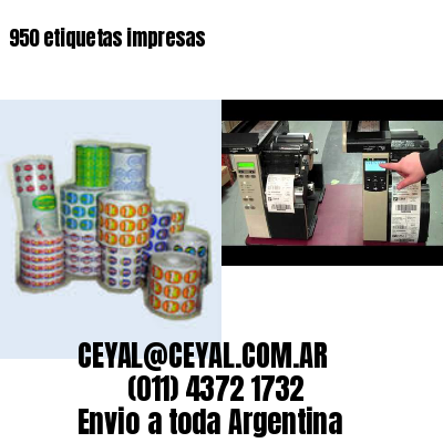 950 etiquetas impresas