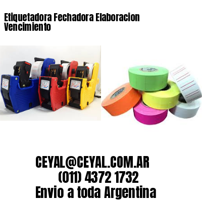 Etiquetadora Fechadora Elaboracion Vencimiento