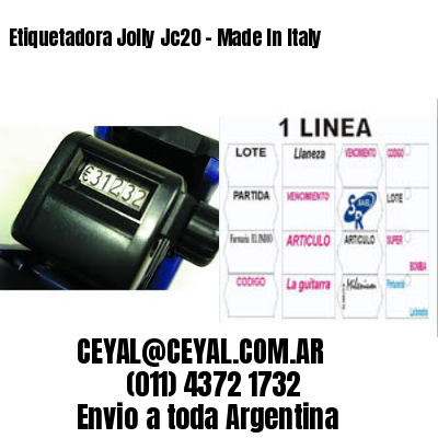 Etiquetadora Jolly Jc20 – Made In Italy