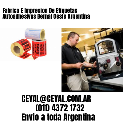 Fabrica E Impresion De Etiquetas Autoadhesivas Bernal Oeste Argentina