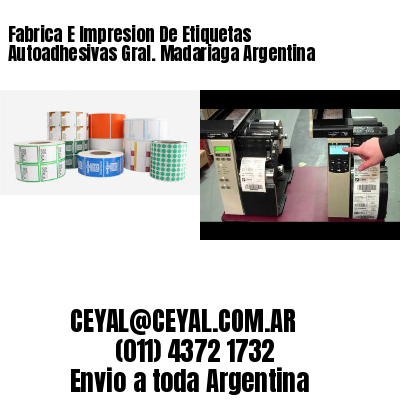 Fabrica E Impresion De Etiquetas Autoadhesivas Gral. Madariaga Argentina