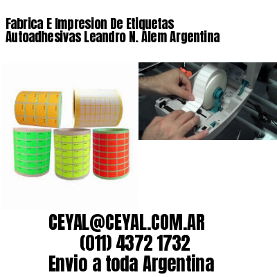 Fabrica E Impresion De Etiquetas Autoadhesivas Leandro N. Alem Argentina