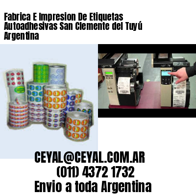Fabrica E Impresion De Etiquetas Autoadhesivas San Clemente del Tuyú Argentina