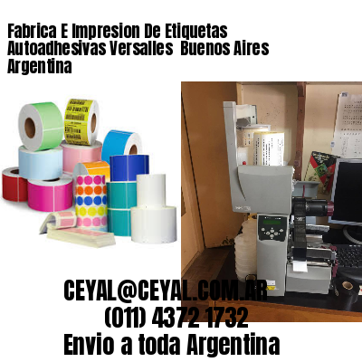 Fabrica E Impresion De Etiquetas Autoadhesivas Versalles  Buenos Aires Argentina