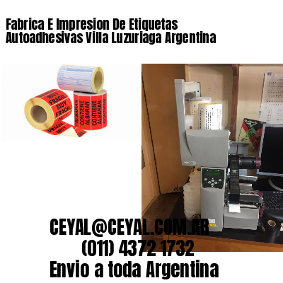Fabrica E Impresion De Etiquetas Autoadhesivas Villa Luzuriaga Argentina